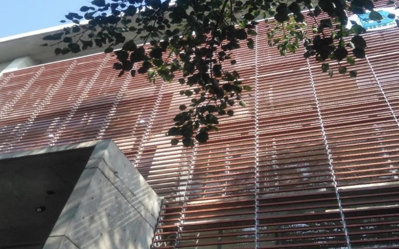 clay ventilated facade building