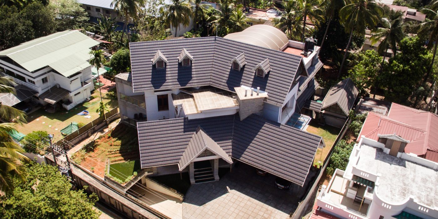 Pitched roof individual house